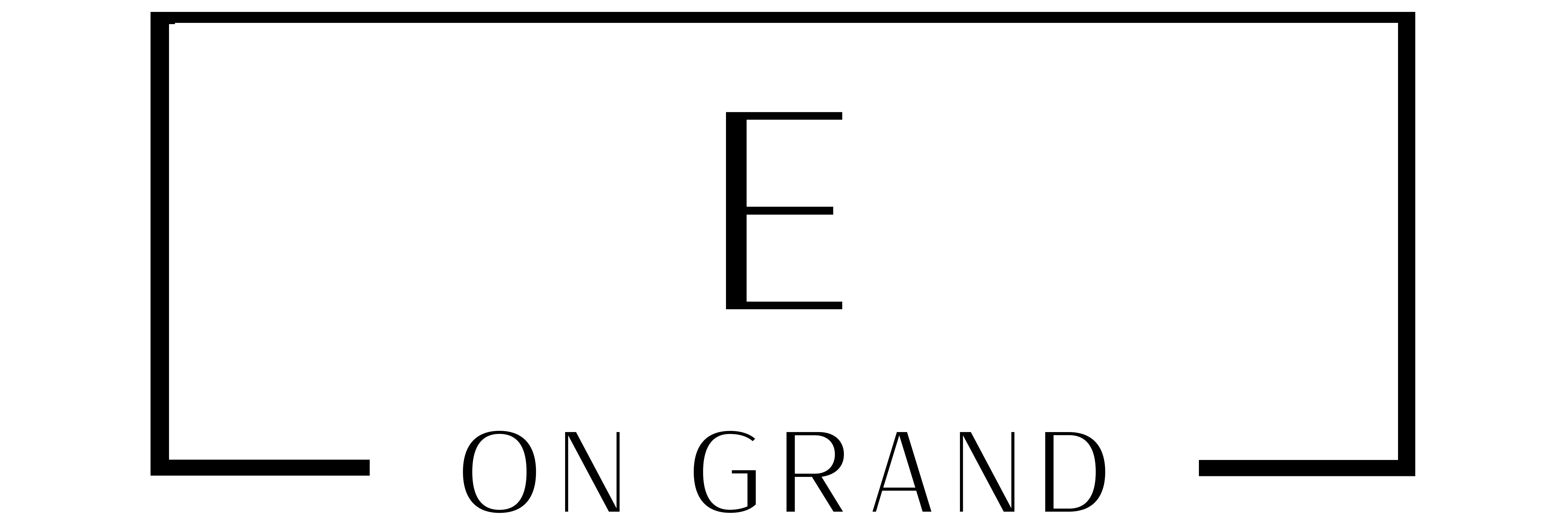 A green square with the letter E in the center and the words "ON GRAND" on the top and bottom.